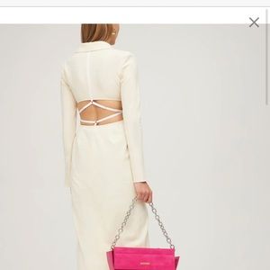 NWT Jacquemus La Robe Obiou Viscose Blend Dress in White Size FR40/US8